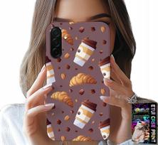 Etui Do Samsung Galaxy A26 5G - Case Z Kawą Rogalikami I Ziarnami W Tle