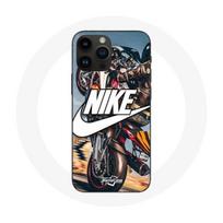 Case - Nike - Iphone 14 Pro Max - Soft - White - Motorcycle Wheel balta