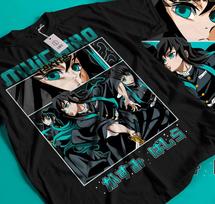 Muichiro Tokito T-shirt Kimetsu no Yaiba Demon Slayer Anime Black Shirt Gift 342 S