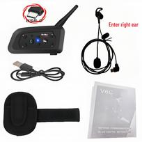 V6C Neutral Waterproof Bluetooth Football Referee Headset Helmet