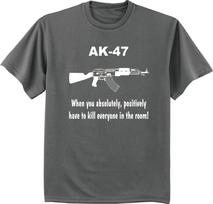 Mens AK-47 T-shirt Funny Saying Gun Rights 2nd Amendment AK47 Parts Accessories Unisex T-Shirt S