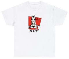 Ketamino marškinėliai Juokingi KFC Arklys Ketaminas Greito maisto mėgėjas Maisto gurmanas Humoro marškinėliai Unisex marškinėliai S
