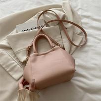 Simple Hand-held Water Bucket Bag with Fashionable and Elegant Appearance, Single-shoulder Crossbody Women's Bag rožinė