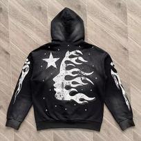 Flare Black Flame Broke Hoodie S juoda
