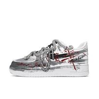 Nike Air Force 1 Karvės odos Atsparios trinčiai Žemos aulo Riedlentės batai Vyriški Raudoni CW2288-111(Team613-) 42.5
