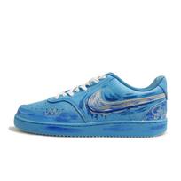Nike Court Vision 1 Synthetic Leather Hand Drawn Graffiti Lightweight Breathable Low top Skateboard Shoes Unisex DH2987- 101(team1613) 39