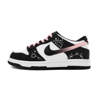 Nike Dunk Powder Bunny Abrasion Resistant Low top Skateboard Shoes Women's Black White DD1503-101(Team1447-) 36.5