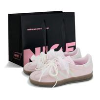 Adidas Originals GAZELLE INDOOR Strawberry Pie Slip Resistant Abrasion Resistant Low top Skateboard Shoes Women's Pink JI2716(Team664S-SBOX) 36⅔