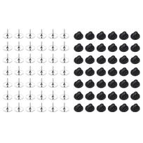 Set of 50 Pin Backs PVC Rubber Pin Backs for Butterfly Clutch Backings Pin Tie Tacks Blank Pins with PVC Rubber Pin Back 1