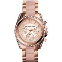 Michael Kors MK5943 moteriškas laikrodis Blair 39mm ryškiai rožinė