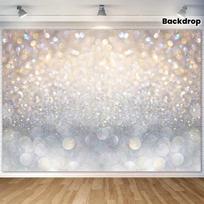 2D Shiny Silver Gold Bokeh Glitter Backdrop for Studio Photography 47.2x31.5inch/120*80cm