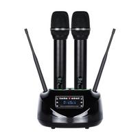 Bluetooth belaidžiai mikrofonai, įkraunama UHF belaidė mikrofono sistema namų vakarėliams, metaliniai dvigubi rankiniai mikrofonai namų karaoke, bažnyčiai, vakarėliams