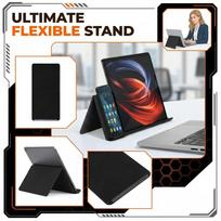 Mobiliojo telefono laikiklis, silikoninis, darbalaukio, lankstus, sulankstomas, deformacinis laikiklis, nešiojamas kelionėms One Size juoda