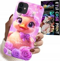 Etui Do Iphone 12 Mini - Słodka Kaczucha, Kaczka Na Różowym Tle