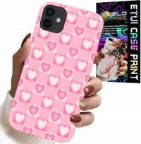 Etui Do Iphone 12 Mini - Serca Kratka Różowa Obudowa Case + Szkło