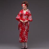 Japanese Women's Kimono Ethnic Stage Performance Costume for Photography and Script Kill Events One Size