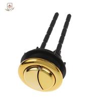 Dual Flush Toilet Tank Gold 48mm/58mm Chrome plated ABS Round shape Toilet Push Buttons Bathroom Accessories black
