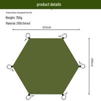 Outdoor Durable Moisture-proof Tent Footprint Tarp - Wear-resistant Hexagonal/Octagonal Ground Sheet