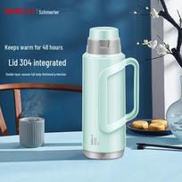 Smile 2L Air Pressure Insulated Hot Water Bottle matcha žalios spalvos