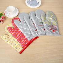 Chijia Polka Dot Heat-Resistant Microwave Oven Glove: Anti-scalding, Thickened Polyester Insulation Glove for High Temperatures. sidabras