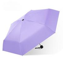 1 vnt. Mini kišeninis skėtis nuo saulės ir lietaus, atsparus UV spinduliams, sulankstomas ir nešiojamas į mokyklą, biurą, namus, kelionėms [Purple]