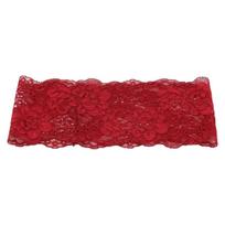 Fashion Elastic Mesh Lace Hairband Elegant Hollow-Out Headband Breathable Lightweight Headwrap Cap Lady Girls Headwear raudona