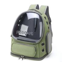 Lightweight APC+Oxford Cloth Cat Space Capsules Breathable Portable Pet Backpack Large Capacity Pet Carrying Bag Cat/Puppy žalia