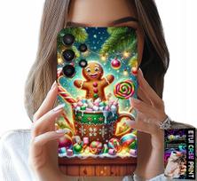 Samsung Galaxy A32 5G Tok - Mézeskalács Karácsonyi Minták + Üveg
