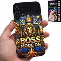 Samsung Galaxy A32 5G Tok - Boss Lion Koronával A Számlapon Tok + Fólia