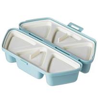Leakproof 3-Compartment Bento Lunch Box for Adults & Kids, BPA-Free, Microwave & Dishwasher Safe, Portable Food Storage Container One Size mėlyna