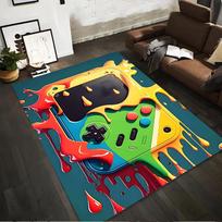 Colorful Retro Gaming Console Design Carpet for Living Room Decor Suitable for use as an anti-slip for living room bedroom sofas 40x60cm( 15x23in )