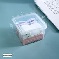 Transparent Desktop Cable Organizer Box with Dustproof Lid for Chargers and Phone Cables Storage Multipurpose Organizer