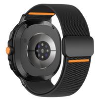 Nylon Band for Samsung Galaxy watch 8/8 classic/Ultra 40mm 44mm 46mm 47mm Magnetic Sport Bracelet correa Galaxy watch 8 Band Galaxy watch Ultra juoda