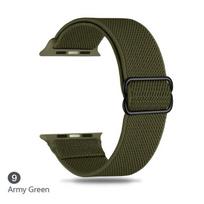 Nylon Strap for Apple watch band 44mm 40mm 38mm 42mm ultra 2 49mm SOLO bracelet correa iwatch series 9 7 SE 6 5 4 8 45mm 41mm 42mm-44mm-45mm-49mm armijos žalia spalva