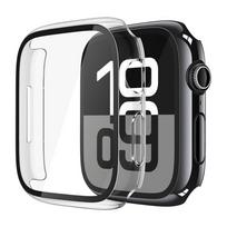 Screen Protector For Apple Watch Case 11 10 42mm 46mm Accessories Plating Hard PC Bumper+Tempered Glass iWatch Series 11 Cover 46mm Series 10 11 skaidri