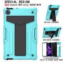 Lenovo TAB M10 Plus X606F Dual-Color Kids' Drop-Proof T-Bracket Case (Also Fits M10 X605) M10 2nd Gen X306
