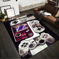 Retro Gaming Console and Controller Design Carpet for Home Decor Suitable for use as an anti-slip for living room bedroom sofas 40x60cm( 15x23in )