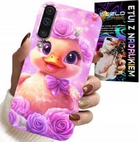Etui Do Samsung Galaxy A70 - Słodka Kaczucha, Kaczka Na Różowym Tle