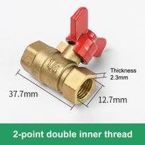 1 Piece Air Compressor Water Gas Oil Shut Off Valve Butterfly Stem Brass Ball Valve 1/4  3/8  1/2  BSP Threaded Male To Female