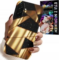 Etui Do Samsung Galaxy A36 5G - Złote Eleganckie Wzory + Folia Hydro