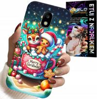 Etui Do Samsung Galaxy J5 2017 - Renifer Z Piernikiem Merry Christmas