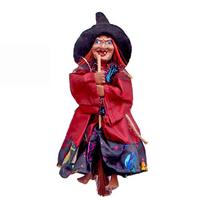Quality Haunted House DIY Decoration Garden Bar Decor  Ornaments Witch Pendant Hanging  Ghost Festival Witch Figurine juoda