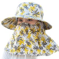 Breathable UV Protection Sun Hat Outdoor Hunting Women Hats Leisure Ear Flap Face Neck Protective Cover Women geltona
