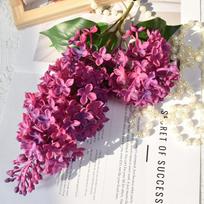 New Pink Artificial Silicone Lilac Flower 75 Cm Simulation Artificial Faux Plants Purple Plastic Fake Flower Wedding Decoration rožinė raudona spalva