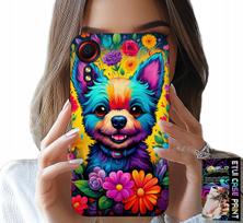 Etui Do Samsung Galaxy Xcover 7 - Kwiaciste Wzory Piesek Pies Jork Plecki