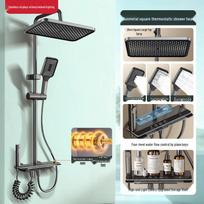 Digital Display Thermostatic Shower Set - Household Booster Sprinkler nėra ekrano spalvos