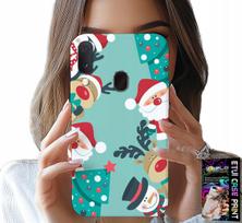 Etui Do Samsung Galaxy A20E - Mikołaj, Renifer Bałwan Świąteczne Wzory