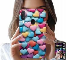 Etui Do Samsung Galaxy A20E - Kolorowe Serca Możliwość Personalizacji