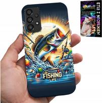 Etui Do Samsung Galaxy A23 5G - Wzory Dla Wędkarza, Ryby, Dorsz, Łosoś