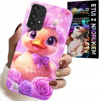 Etui Do Samsung Galaxy A23 5G - Słodka Kaczucha, Kaczka Na Różowym Tle